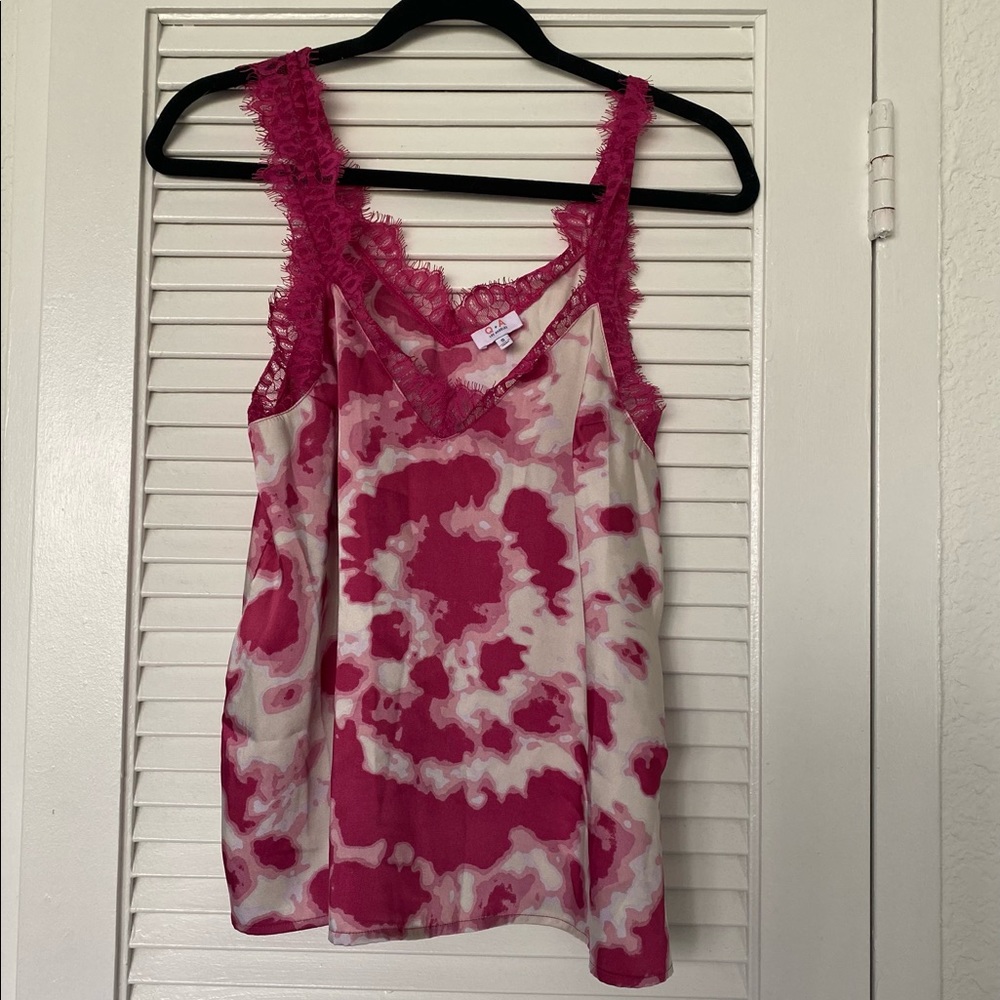 VICI TIE DYE SATIN TANK